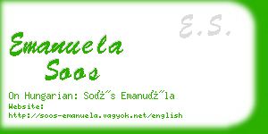 emanuela soos business card